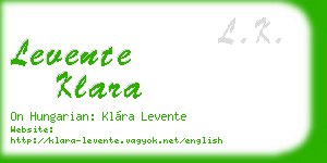 levente klara business card