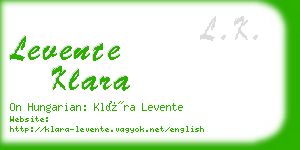 levente klara business card